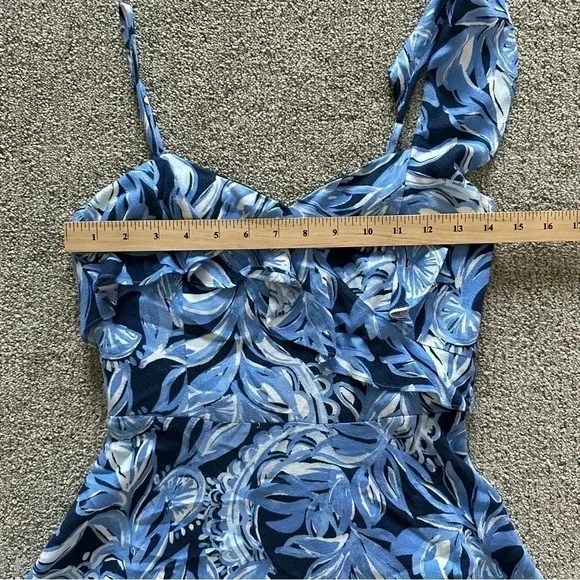 Lilly Pulitzer Auria Top in High‎ Tide Navy Top Size 2 - Picture 4 of 9
